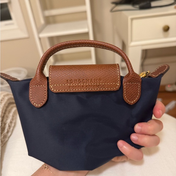 NWOT Longchamp Cosmetics Bag - Navy Blue - Picture 3 of 4